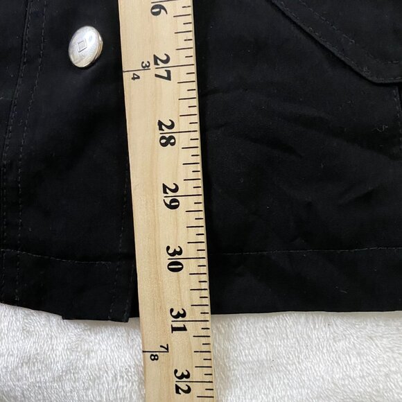 Gallery Plaid Lined Jacket Coat Women’s Medium Black Snap Up - Picture 8 of 9